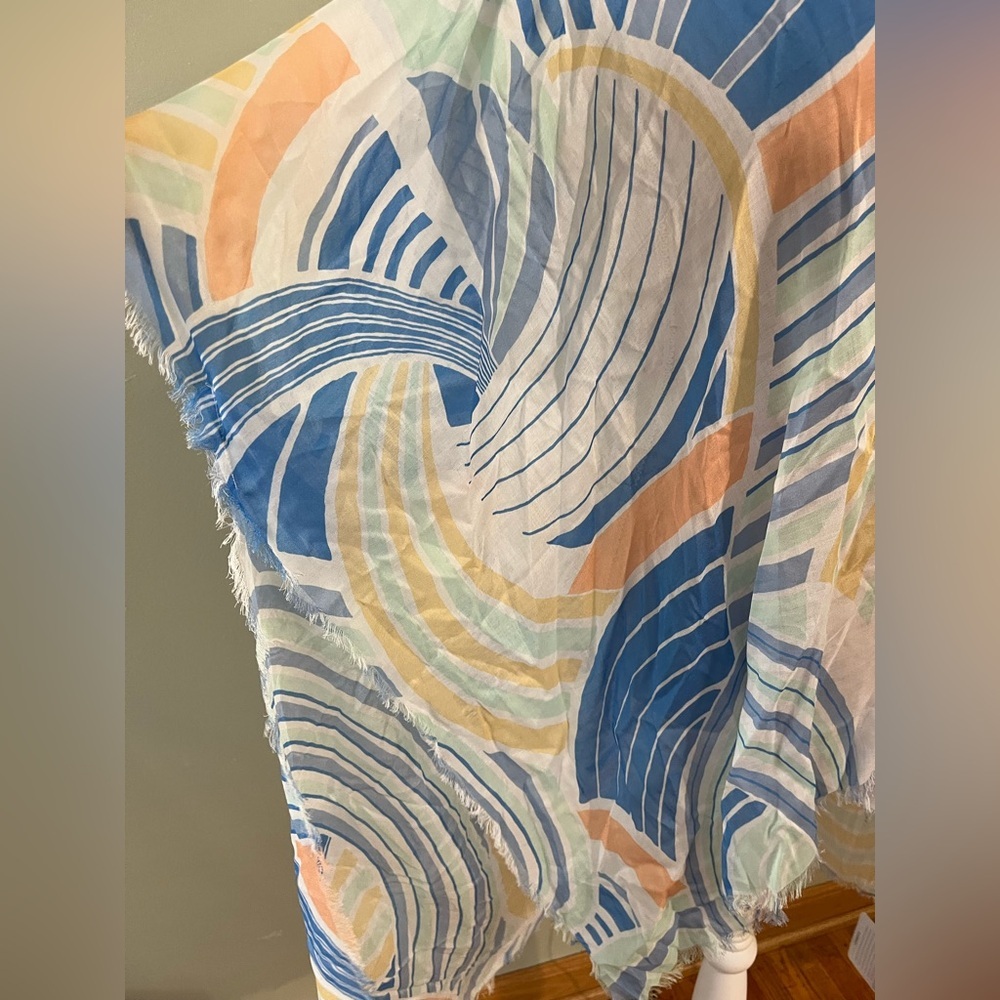 Echo Boho Colorful Abstract Patterned Kimono Swim… - image 4